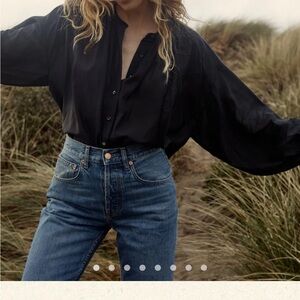 Doen Jane blouse black xs never worn